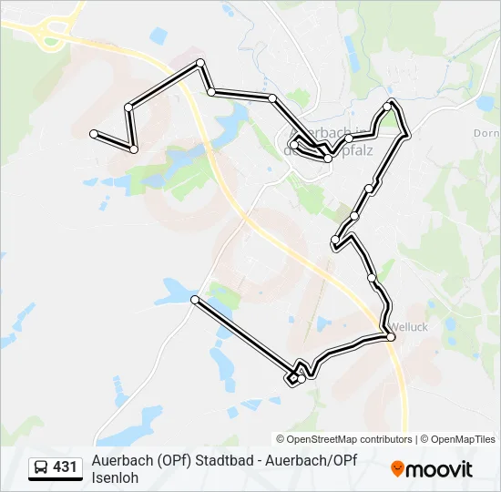 431 Bus Line Map