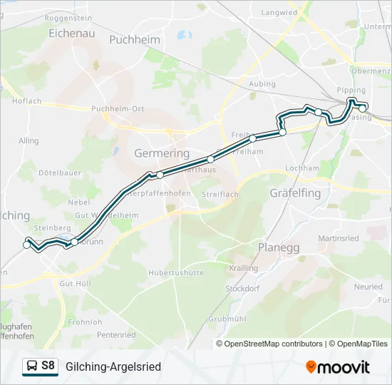 S8 Bus Line Map