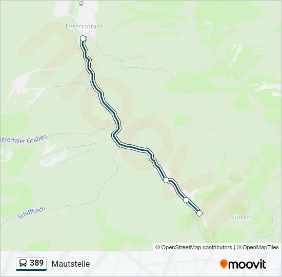 389 Bus Line Map
