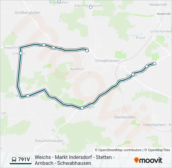 791V Bus Line Map
