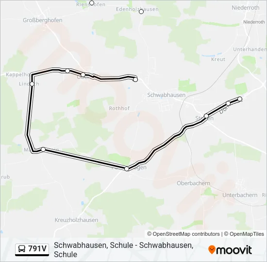 791V Bus Line Map