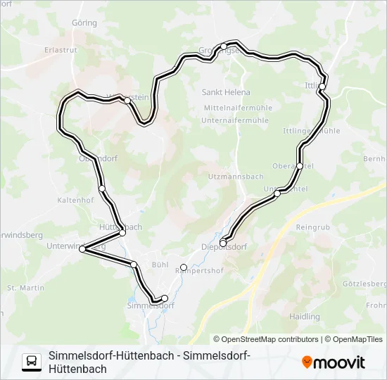 341 RUFBUS Bus Line Map