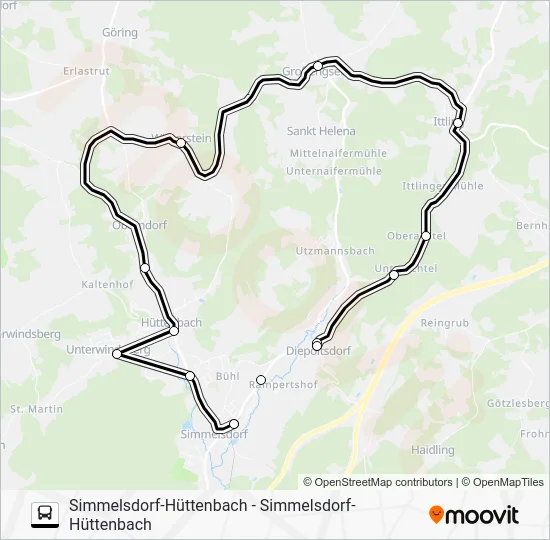 Автобус 341 RUFBUS: карта маршрута