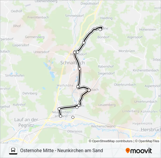 342 RUFBUS Bus Line Map