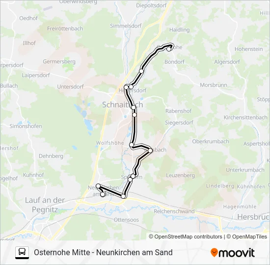 Автобус 342 RUFBUS: карта маршрута