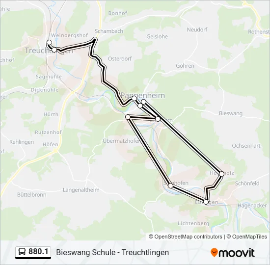 880.1 Bus Line Map