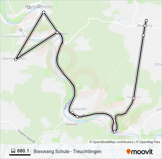880.1 Bus Line Map