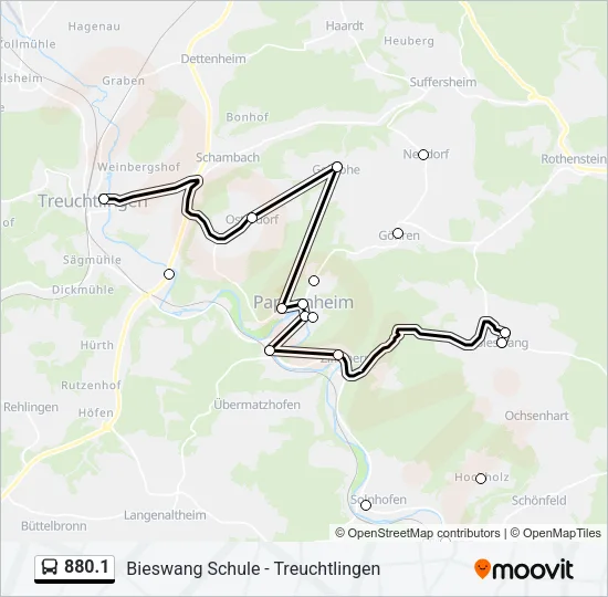 880.1 Bus Line Map