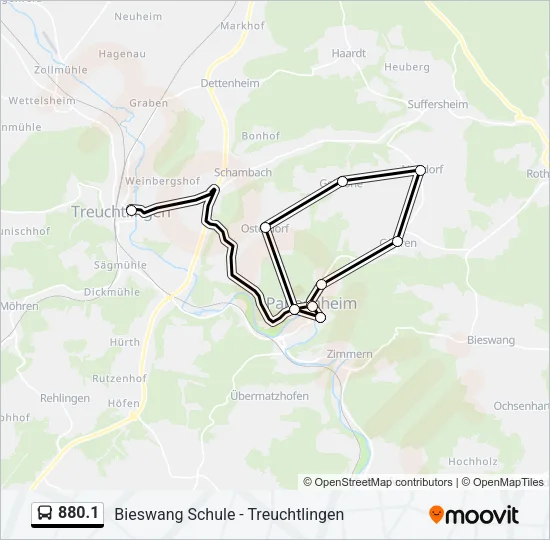 880.1 Bus Line Map