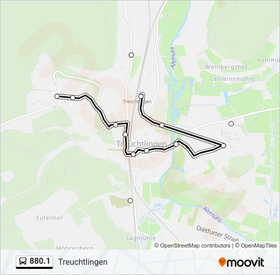 880.1 Bus Line Map