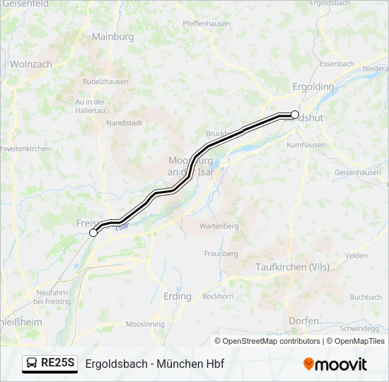 RE25S Bus Line Map