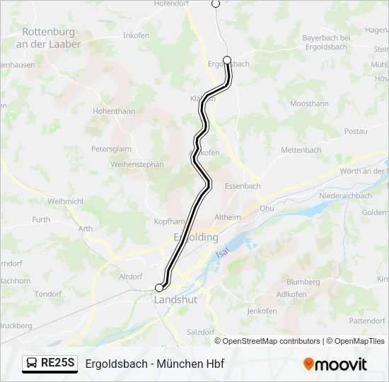 RE25S Bus Line Map