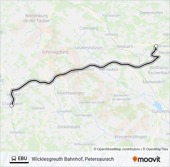 EBU Bus Line Map