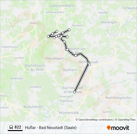 822 Bus Line Map