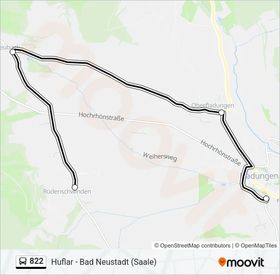 822 Bus Line Map