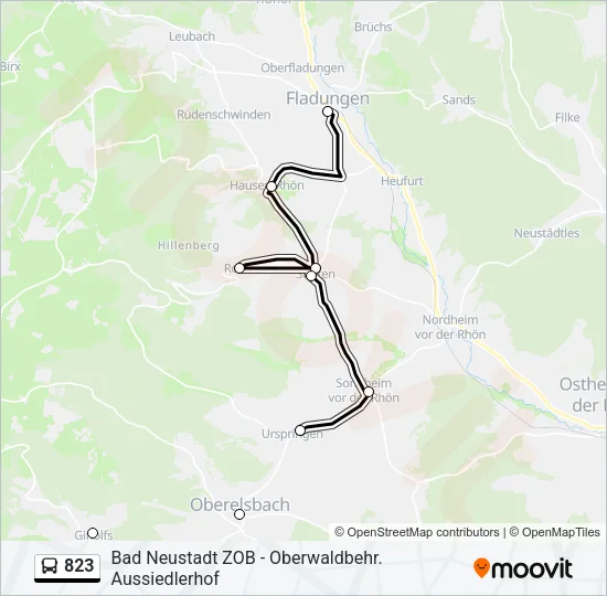 823 Bus Line Map