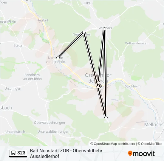 823 Bus Line Map