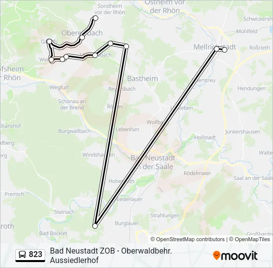 823 Bus Line Map