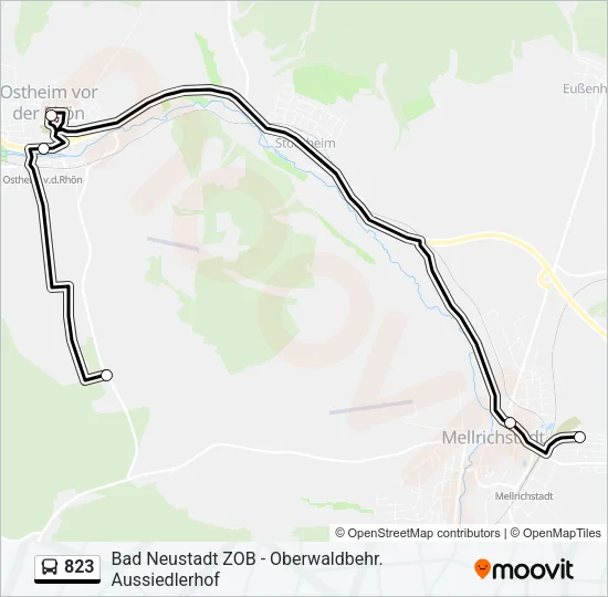823 Bus Line Map