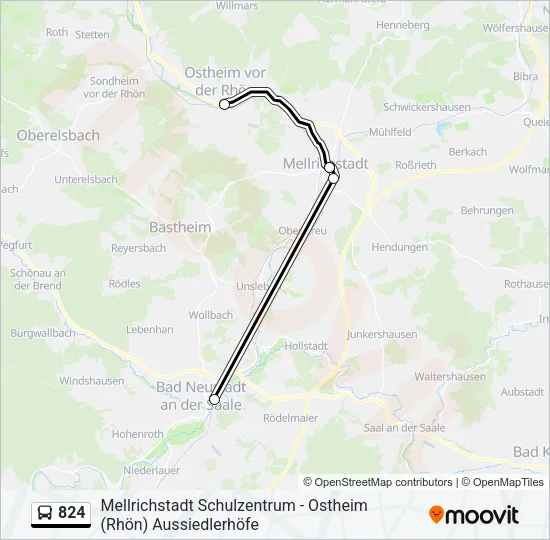 824 Bus Line Map