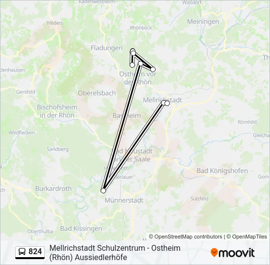 824 Bus Line Map