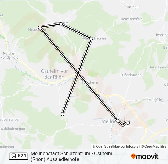 824 Bus Line Map