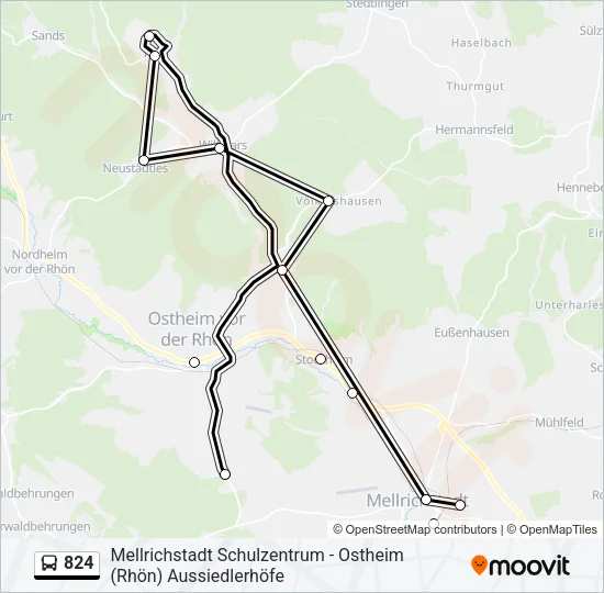 824 Bus Line Map