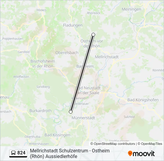 824 Bus Line Map