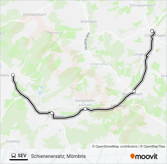 SEV Bus Line Map