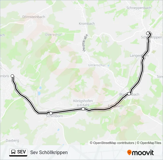 SEV Bus Line Map