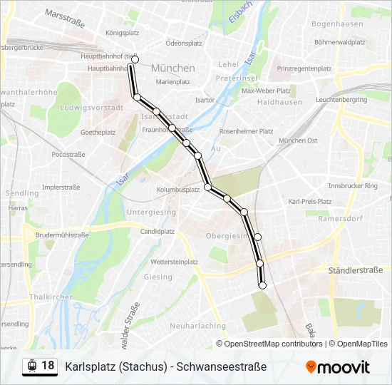 18 Light Rail Line Map