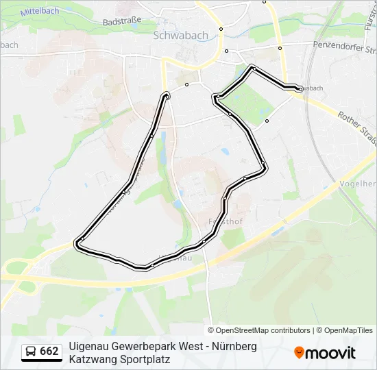 662 Bus Line Map