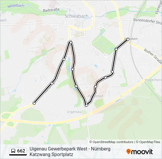 662 Bus Line Map