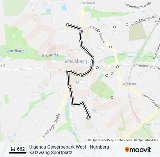 662 Bus Line Map