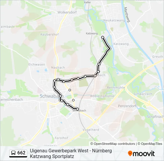 662 Bus Line Map