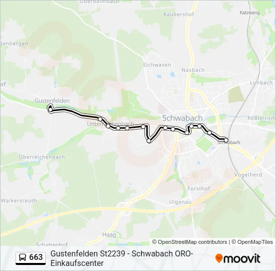 663 Bus Line Map