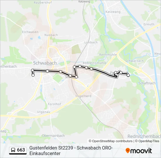 663 Bus Line Map