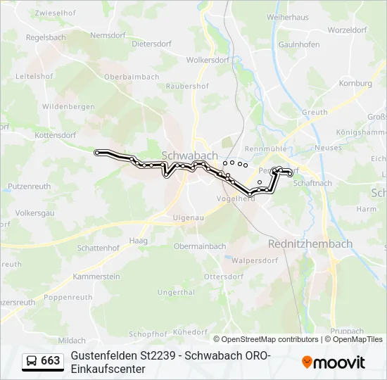 663 Bus Line Map