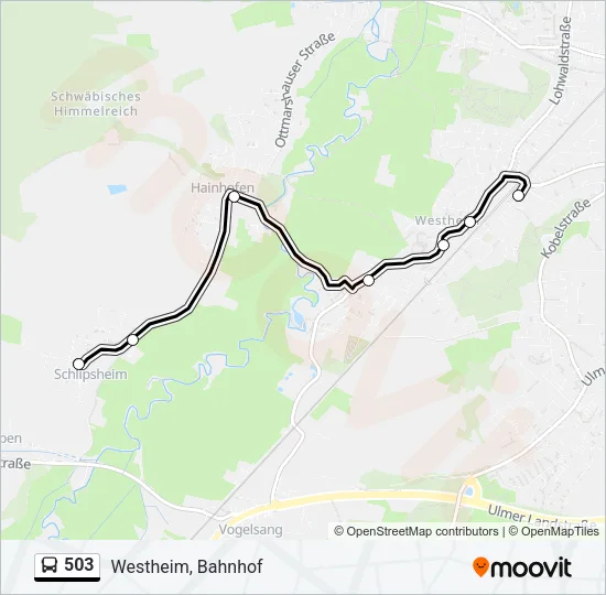 503 Bus Line Map