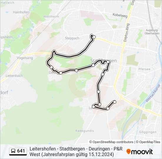 641 Bus Line Map
