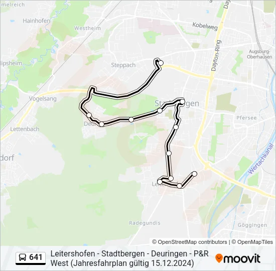 641 Bus Line Map