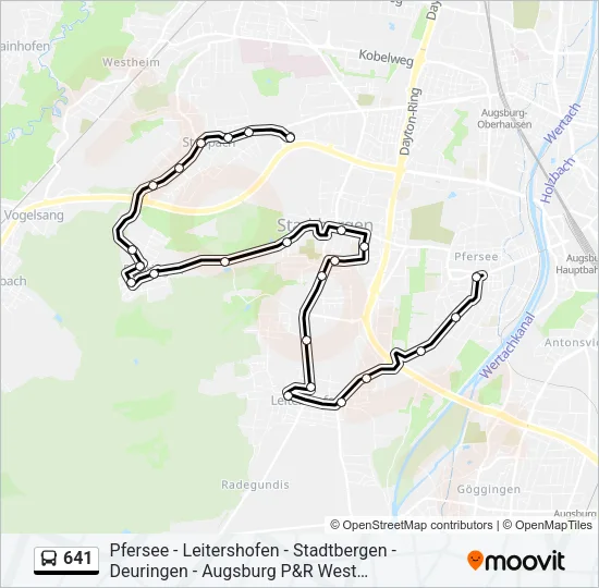 641 Bus Line Map