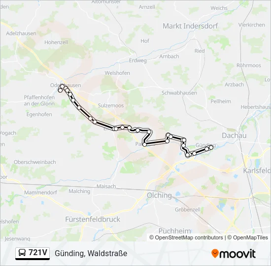 721V Bus Line Map
