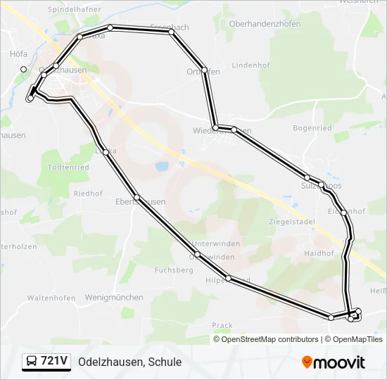 721V Bus Line Map