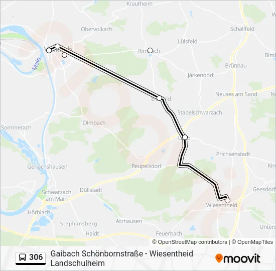 Автобус 306: карта маршрута