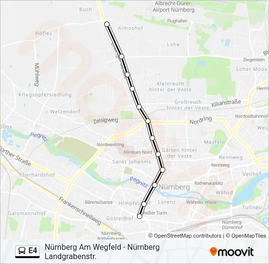 E4 Bus Line Map
