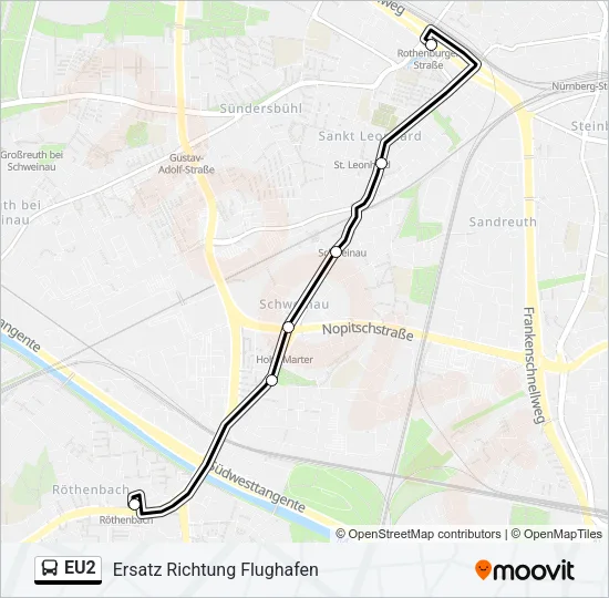 EU2 Bus Line Map