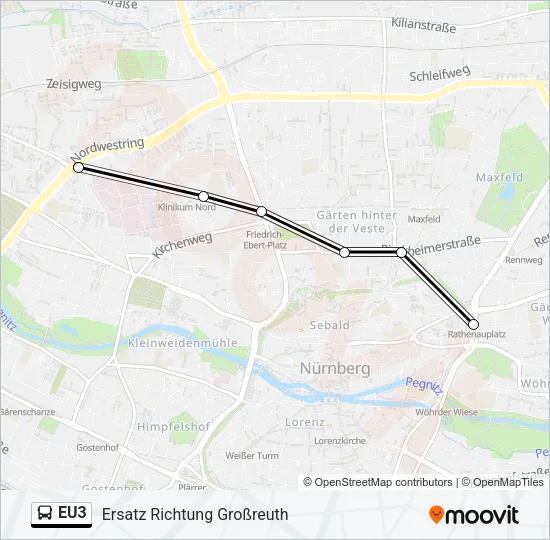 EU3 Bus Line Map