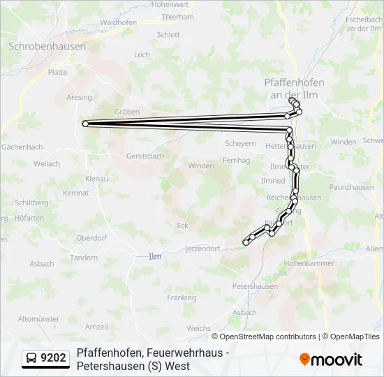 9202 Bus Line Map