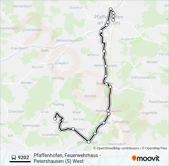 9202 Bus Line Map